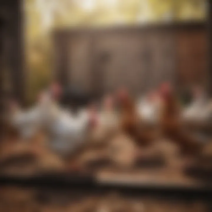 Various types of poultry in a brooder