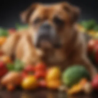 Carbohydrates and Vitamins: Vital for Energetic Pets A colorful display of fresh fruits and vegetables representing carbohydrates and vitamins.