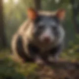 A possum in its natural habitat, showcasing its role in the ecosystem.