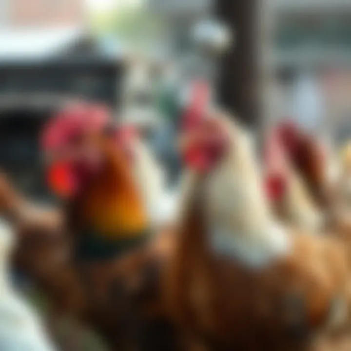 Diverse chicken breeds suitable for urban farming
