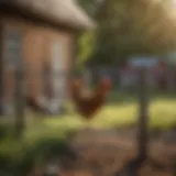 An electric fence installed around a chicken coop