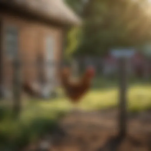 An electric fence installed around a chicken coop