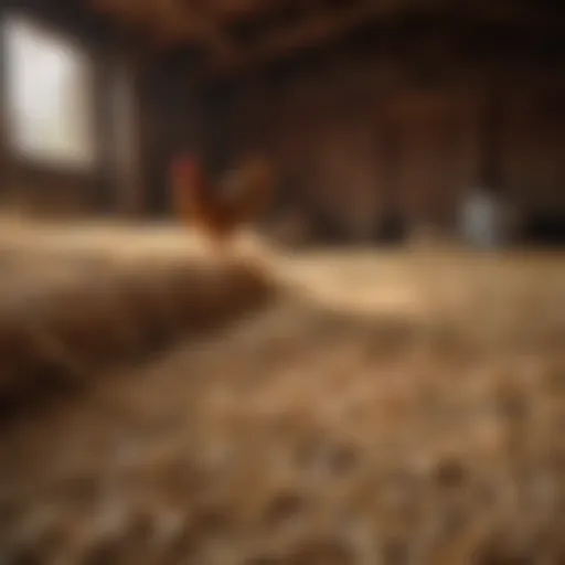 Hemp straw bedding in a chicken coop
