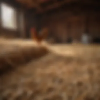 Hemp Straw Bedding in a Chicken Coop Hemp straw bedding in a chicken coop