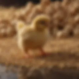 A close-up of high-quality chick starter feed pellets