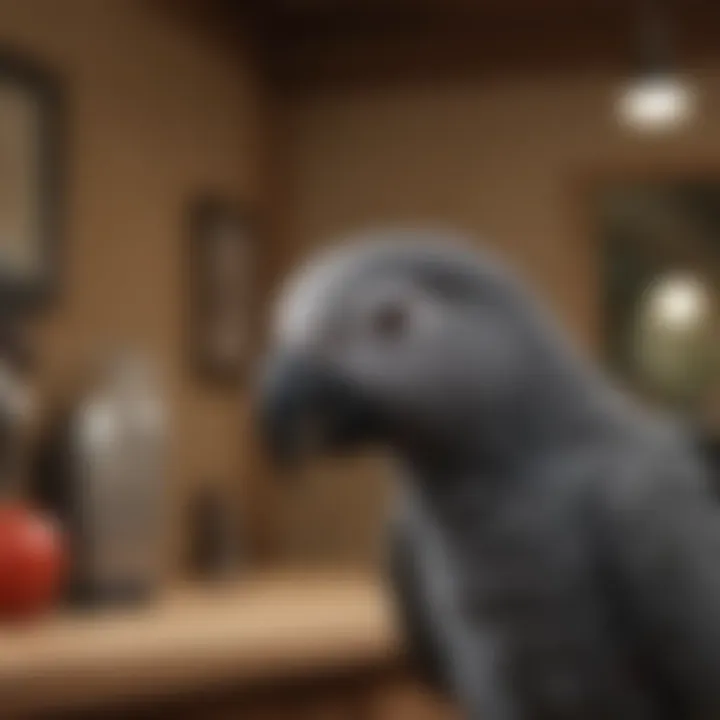 A reputable breeder showcasing African Grey parrots