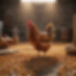 Variety of chicken feed types displayed