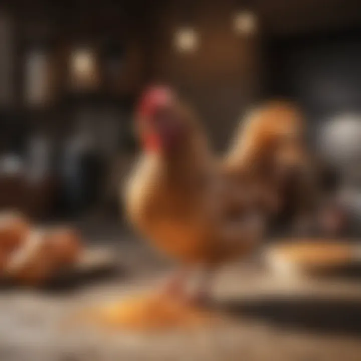 An online shopping interface for purchasing chicken feed