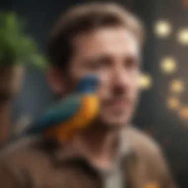 A reputable breeder showcasing talking birds