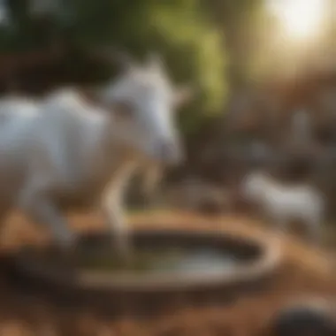 Healthy goats in a well-maintained environment