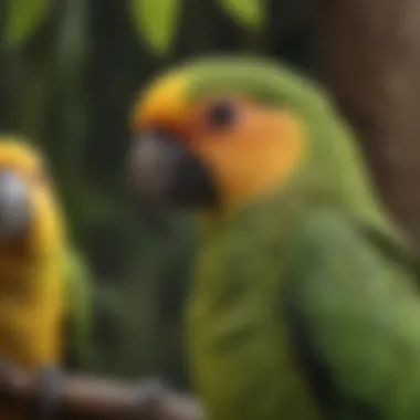 Care Essentials for Your Yellow-Naped Amazon Illustration of care essentials for Yellow-Naped Amazons